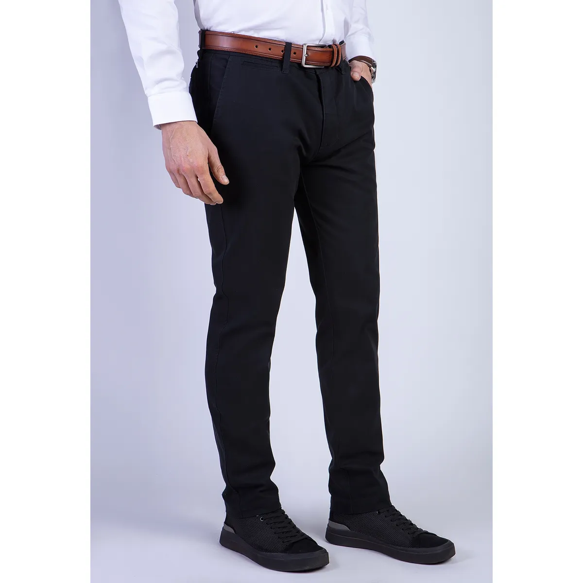 FEROUCH - Pantalon Twill Slim /31 Negro Ferouch