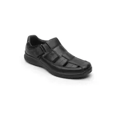 FLEXI - Sandalia Hombre Cuero Odin Negro