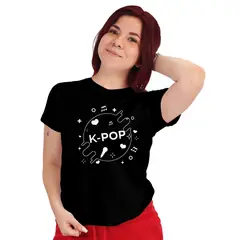 GENERICO - Polera Mujer I Love K Pop K Dramas Coreana D7