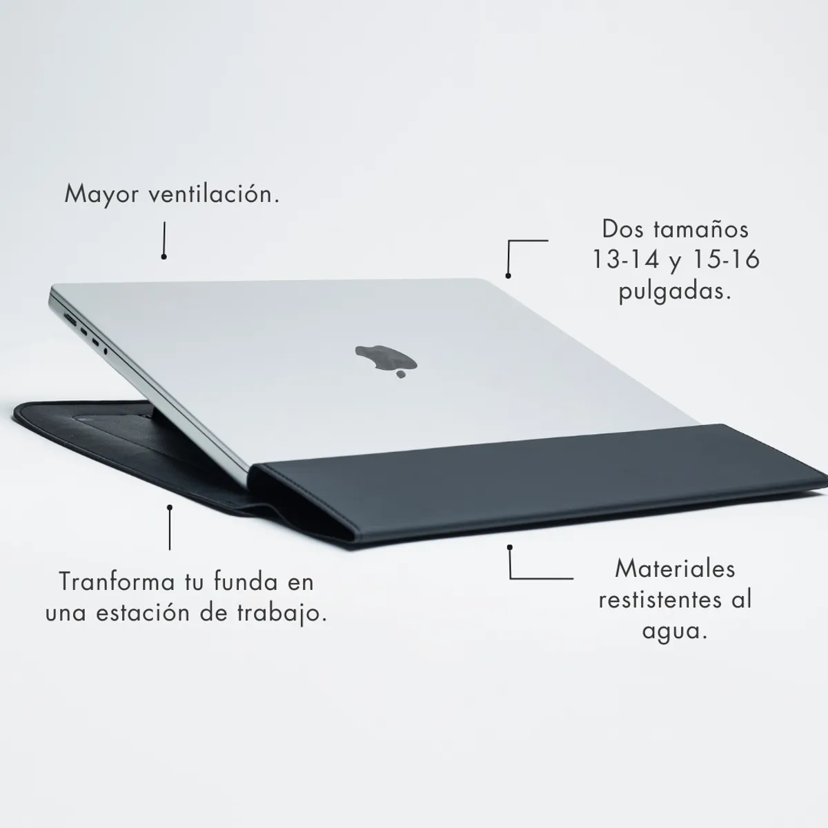 XCLUSIVE - Funda Para Notebooks Con Plataforma 15-16 Pulgadas  - Smart Work Station - Estuche Laptop