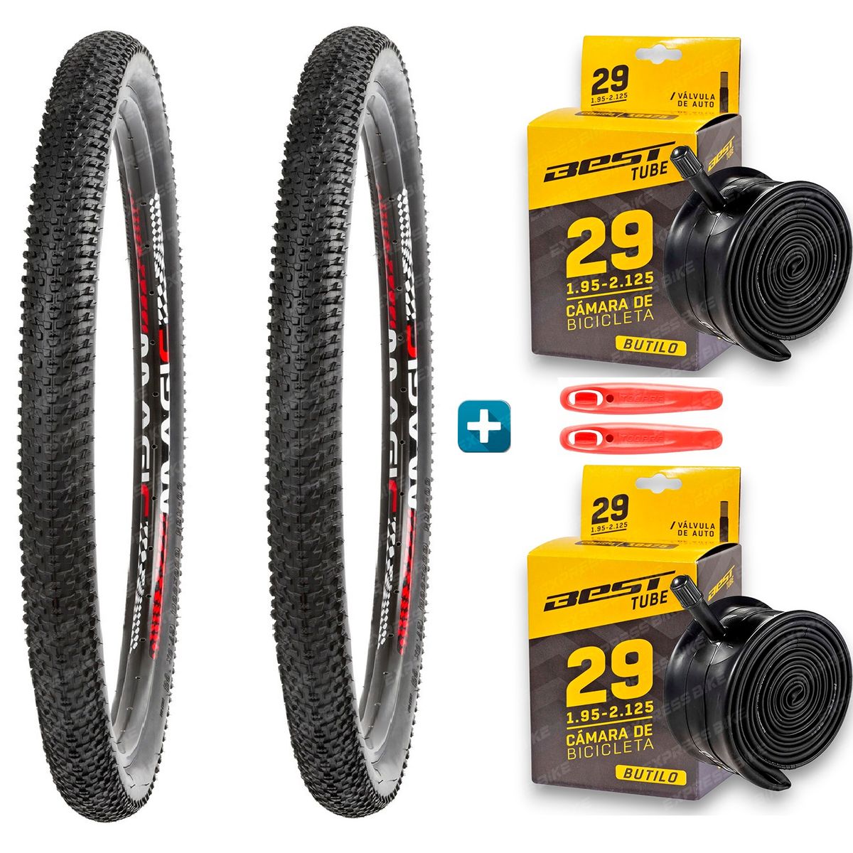 FANTOM - Pack 2 Neumaticos Y Camaras Aro 29 X 2.125 Fantom