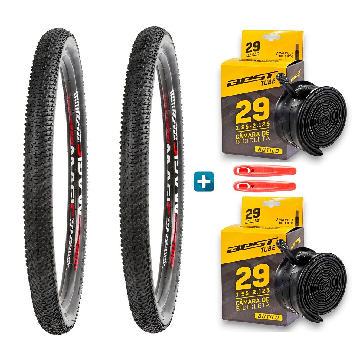 FANTOM - Pack 2 Neumaticos Y Camaras Aro 29 X 2.125 Fantom