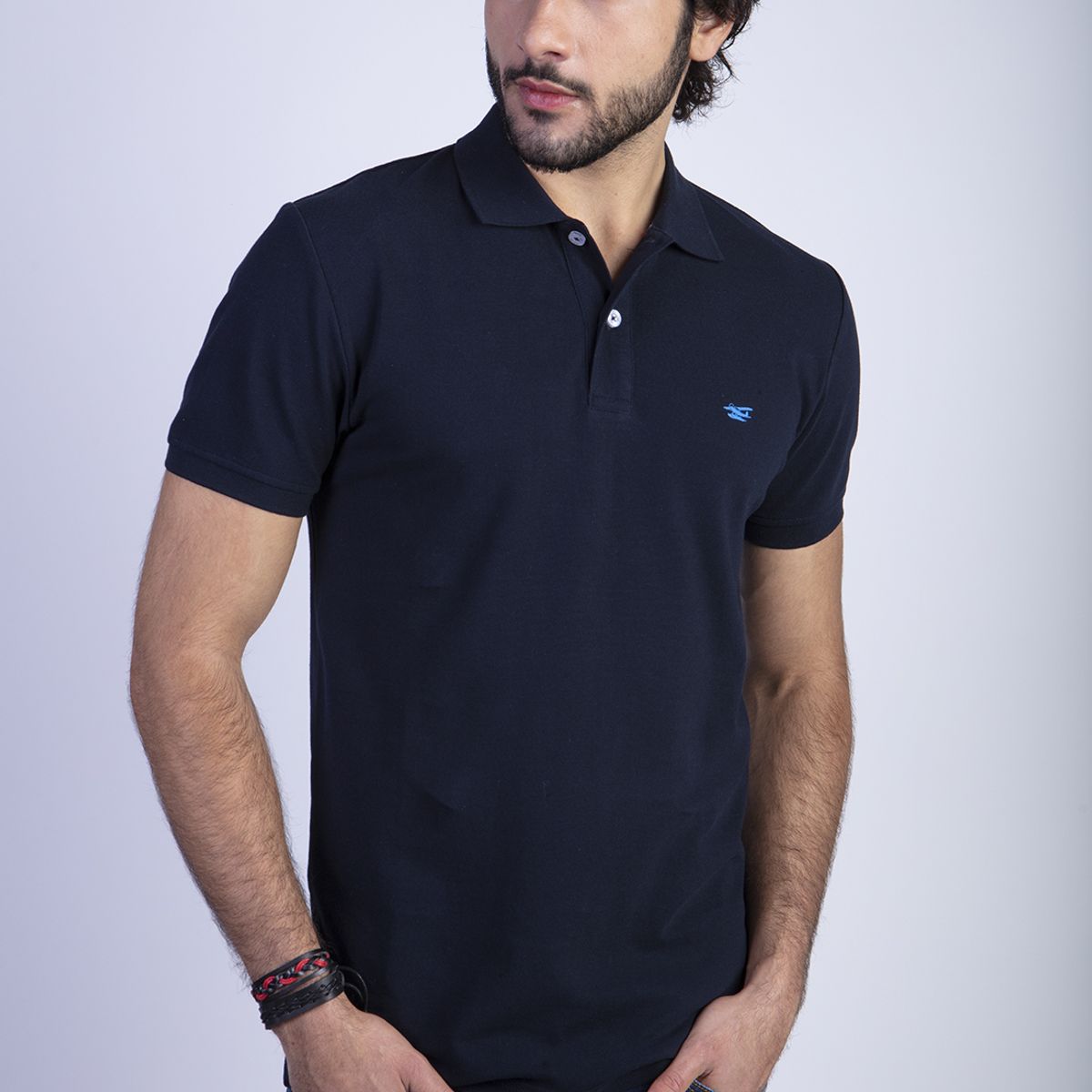 FEROUCH - Polera Polo Basica Azul Ferouch
