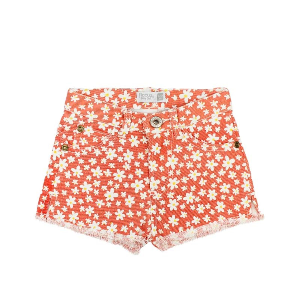 FICCUS - Short Bebé Niña Oasis Naranjo