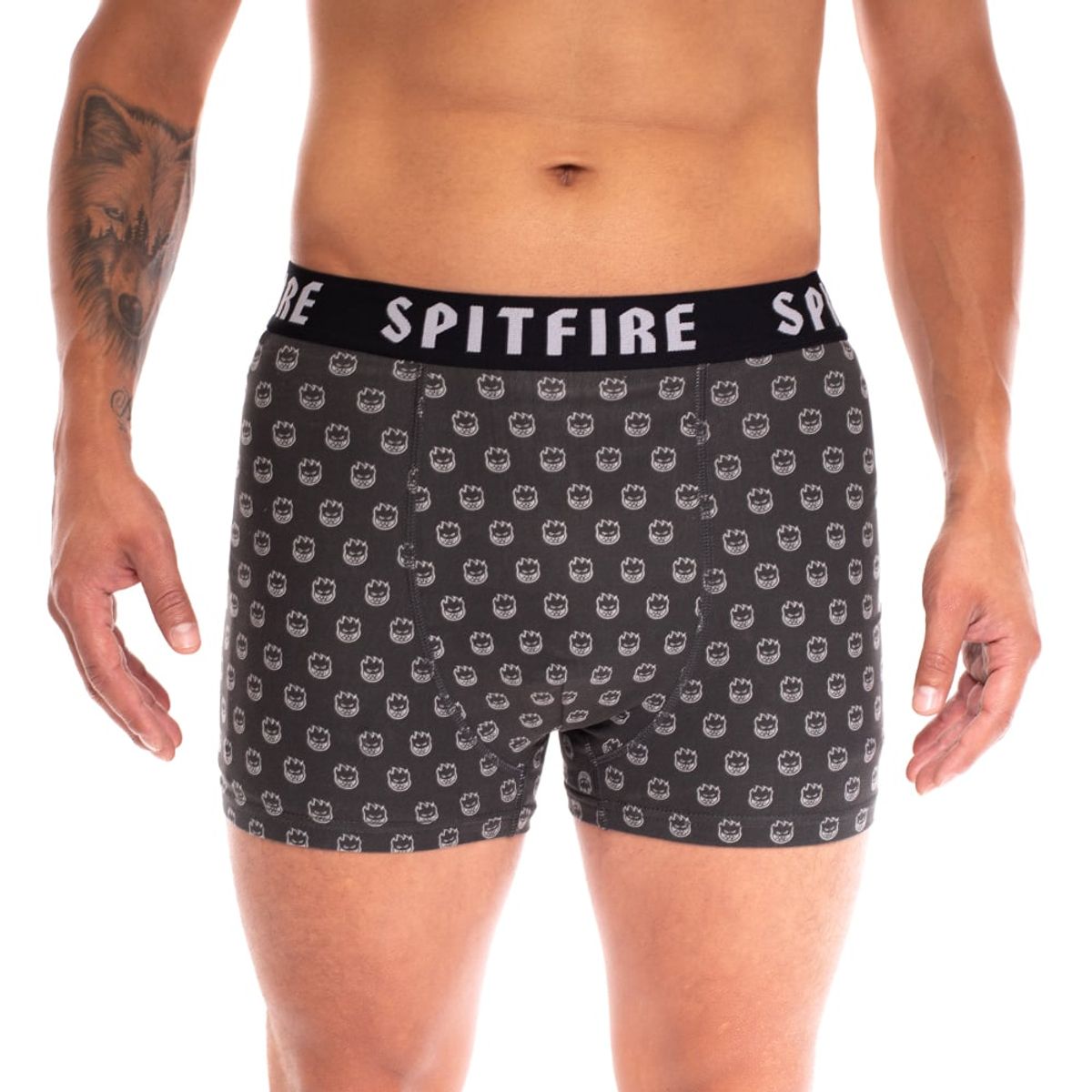 SPITFIRE - Pack 2 Boxer Hombre Print Gris Negro Spitfire