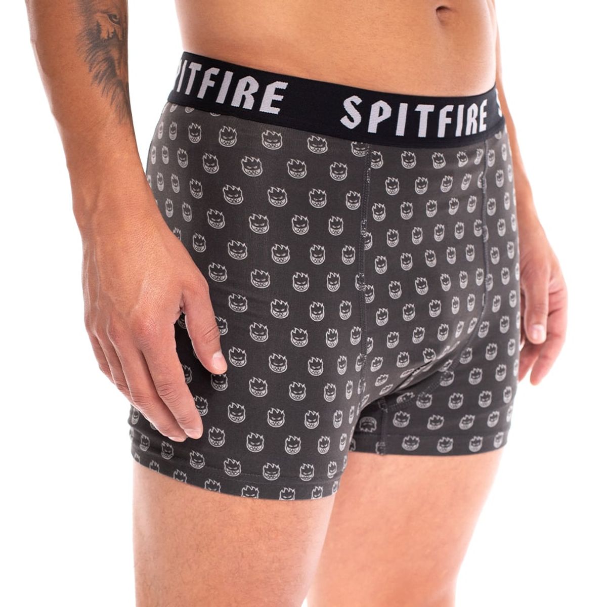 SPITFIRE - Pack 2 Boxer Hombre Print Gris Negro Spitfire