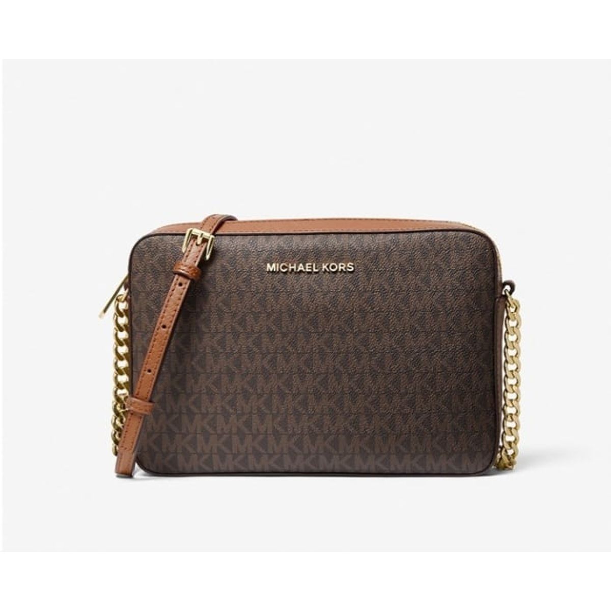 MICHAEL KORS - Crossbody Michael Kors Mujer logotipo cafe