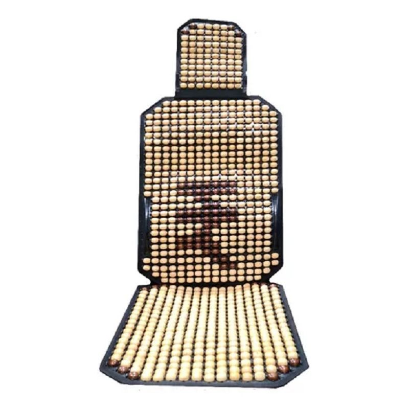 GENERICO - Cubre Asiento Respaldo Lumbar Bambu Esferas Verano 216049