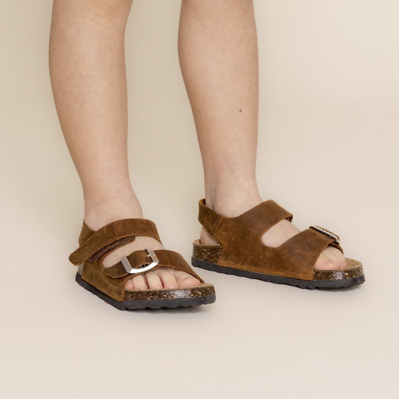 HUSH PUPPIES - Sandalia Cuero Danny [29-35] Tan Niño HUSH PUPPIES