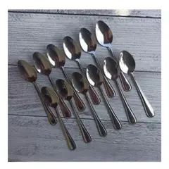 GENERICO - Pack 12 Cucharas De Café Acero Inoxidable 10 cm.