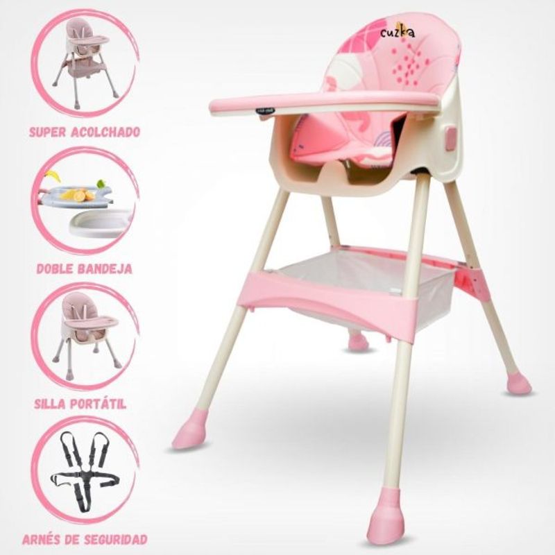 VOYAGE - Silla de comer voyage  nzn pink
