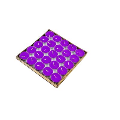 Imagen 2 del producto SET DE 50 VELAS TEA LIGHT 0.9 X 3.5 CM VIOLETA