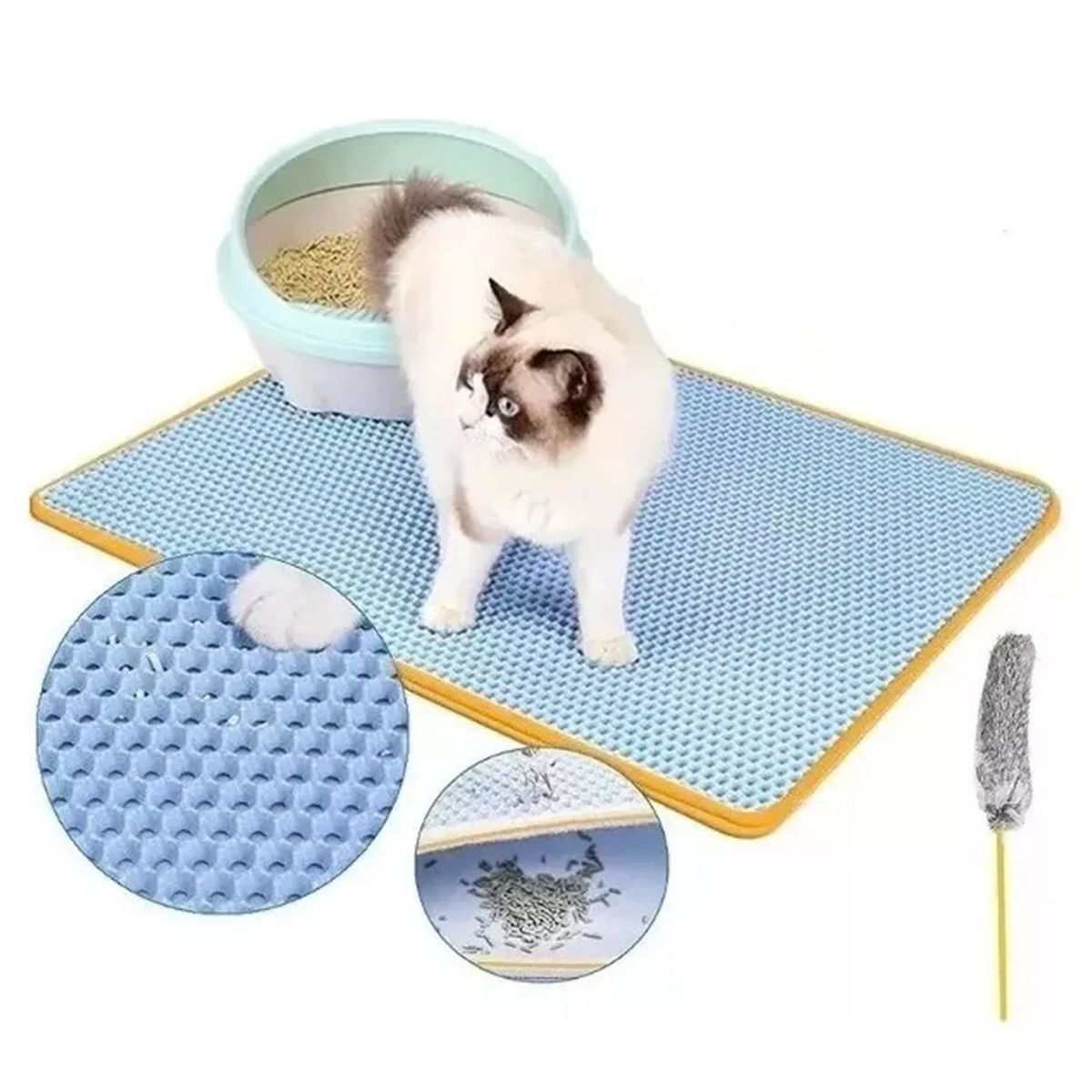 GENERICO - Alfombra Para Arenero Para Gatos Mascotas Residuos