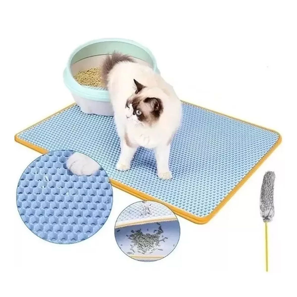 GENERICO - Alfombra Para Arenero Para Gatos Mascotas Residuos