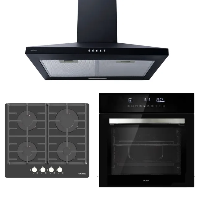 GRONER - Kit Empotrable Black Gas 4Q