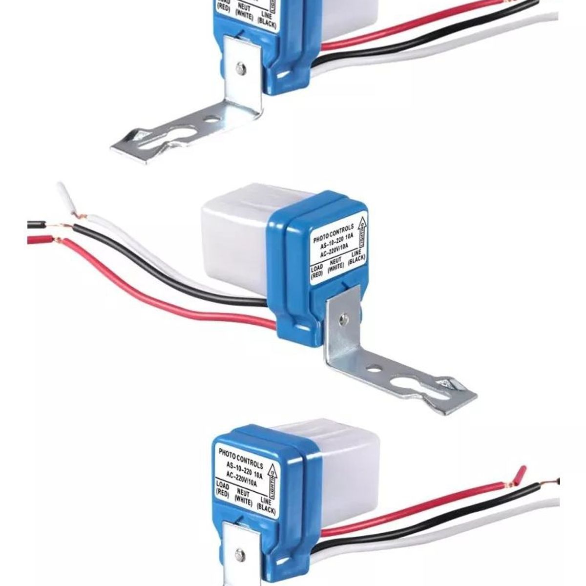 KUANGYE - Pack 3 Fotoceldas Sensor Encendido Luminarias 220vac 6a Max