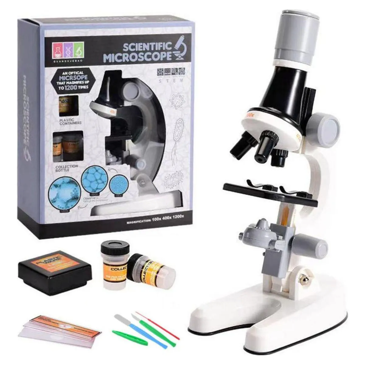 IMPORTCLICK - Microscopio Educativo Juguete Niños Kit Accesorios