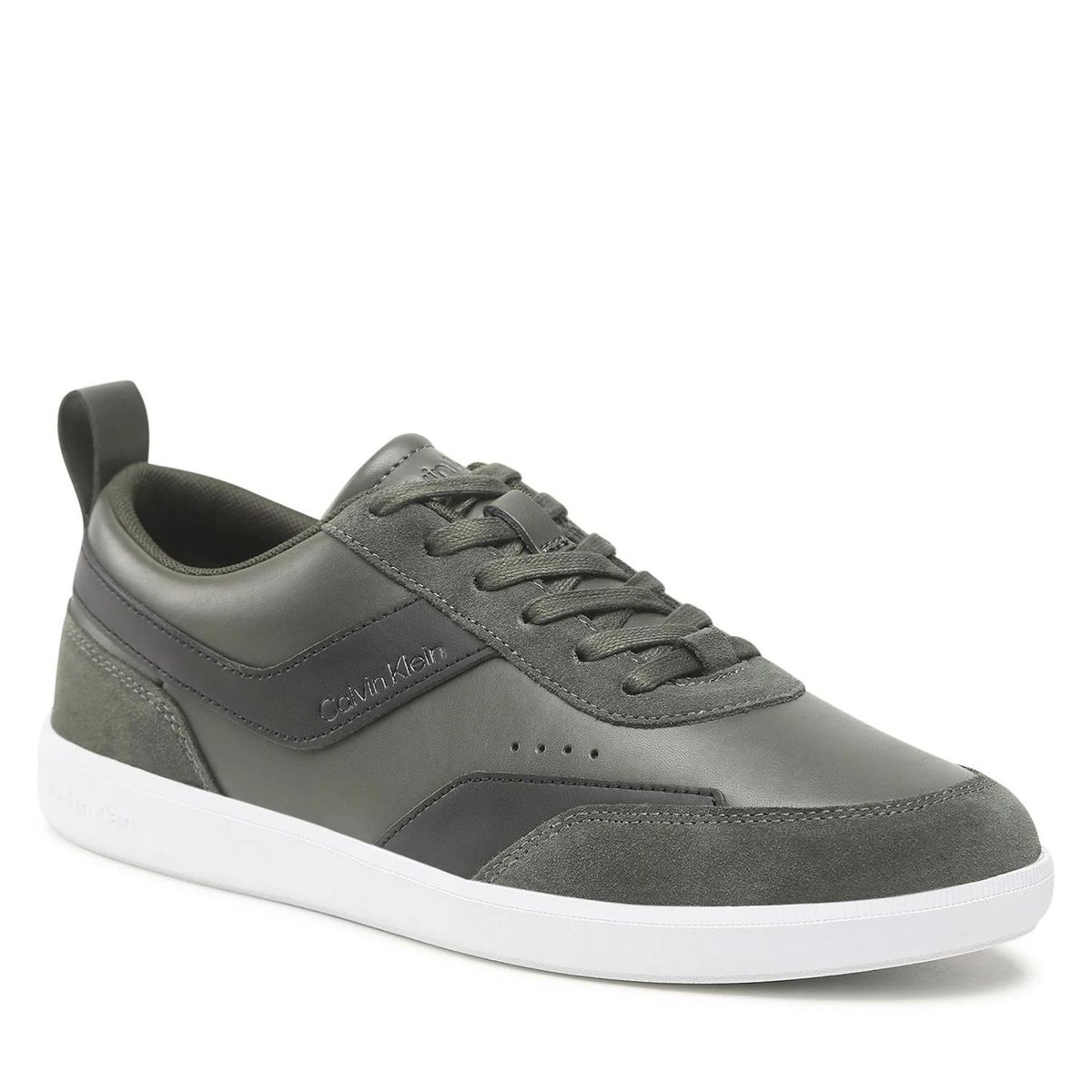 CALVIN KLEIN - Zapatilla Low Top Lace Up Lth Mix Verde Calvin Klein