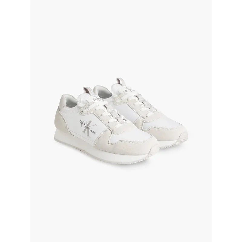 CALVIN KLEIN - Zapatilla Runner Sock Laceup Ny Blanco Calvin Klein