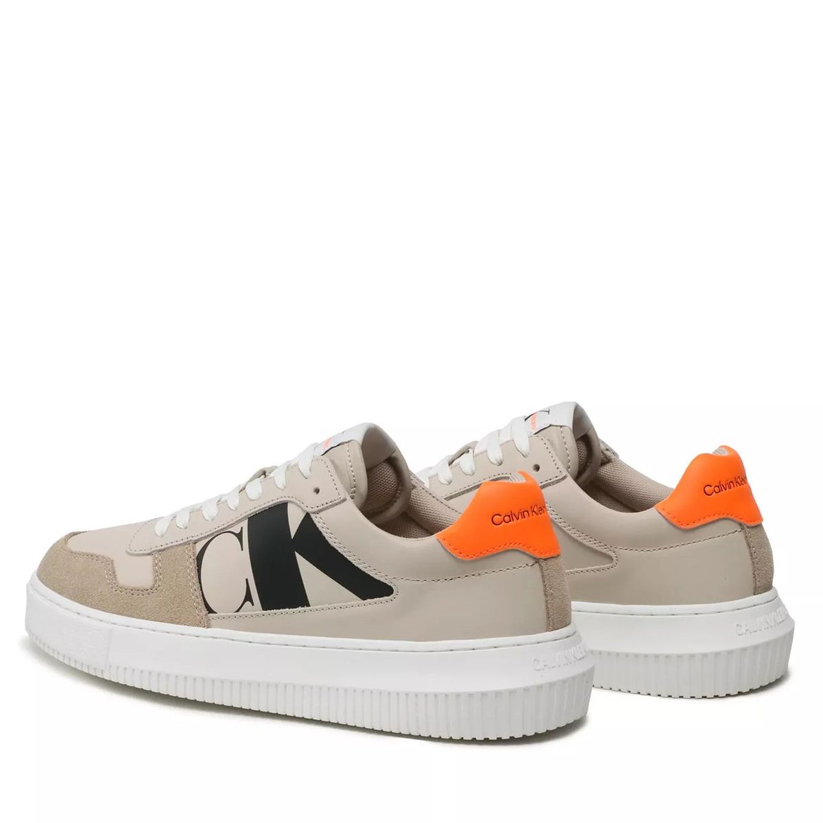 CALVIN KLEIN - Zapatilla Chunky Cupsole Laceup Mix Beige Calvin Klein