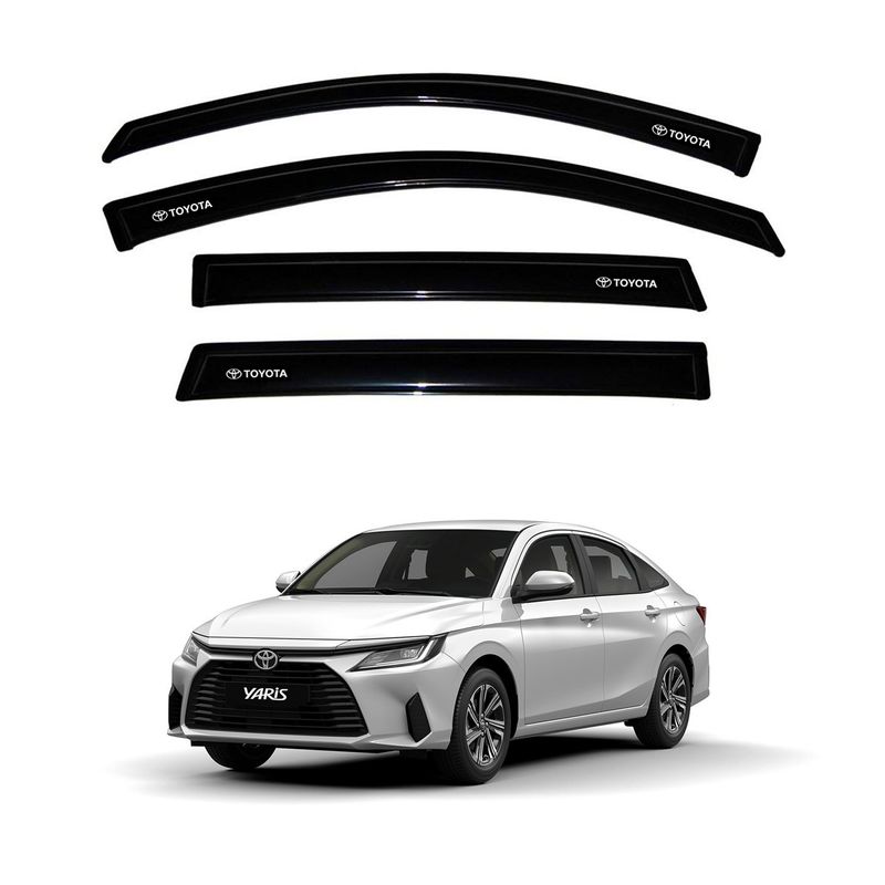 GENERICO - Aletas Bota Aguas De Ventanas Toyota New Yaris Sedan 2023