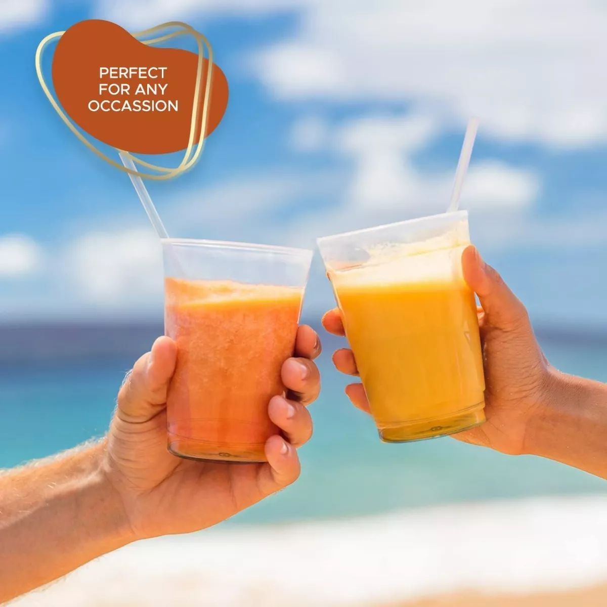 KUANGYE - 24 Pcs Vasos De Acrílico Coctelería 300ml (10 Onzas)