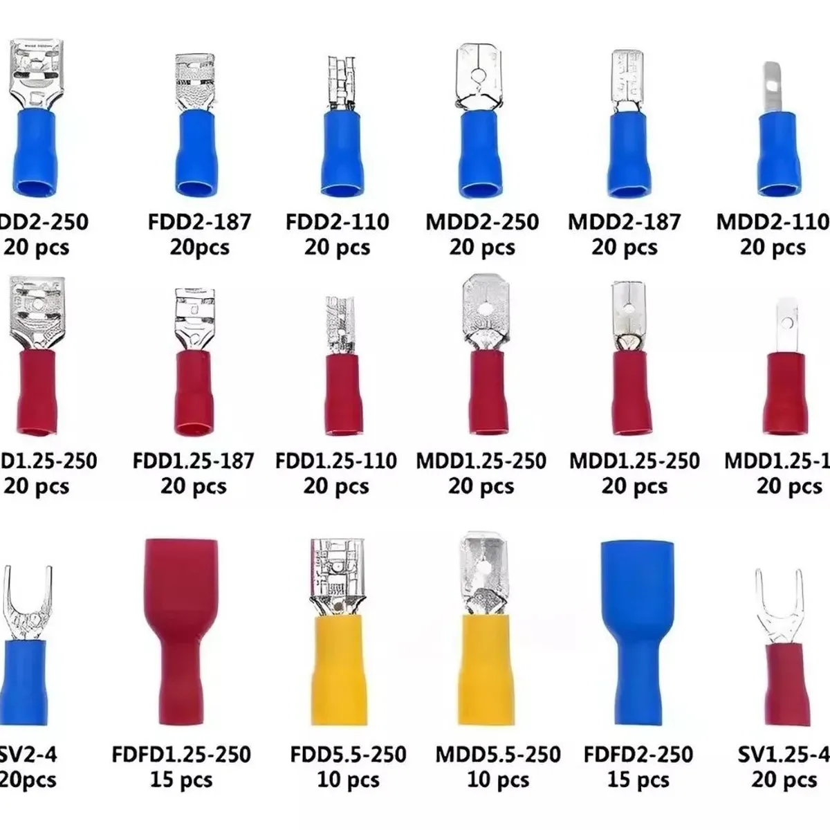 KUANGYE - Kit Terminales Conector De Cable Eléctrico Aislado Con Caja