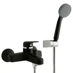 STRETTO - Monomando Llave Grifo Para Tina Ducha Negro Modelo Padova