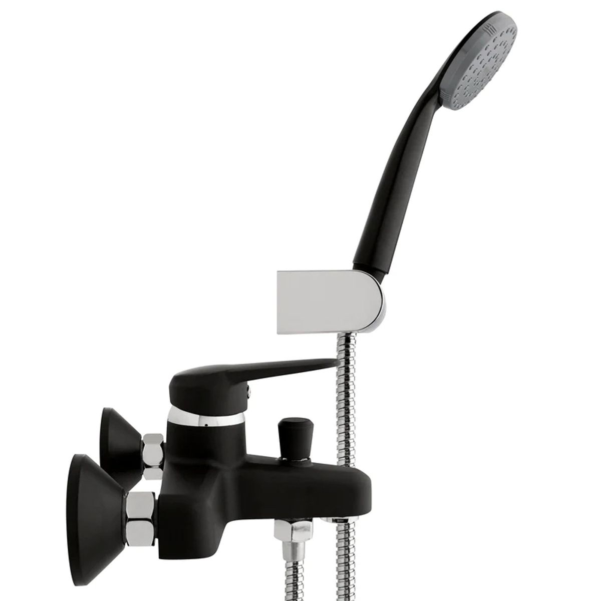 STRETTO - Monomando Llave Grifo Para Tina Ducha Negro Modelo Padova Stretto