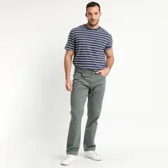 TRUVAL - Pantalón Spandex 5 Bolsillos Regular Fit Verde Petróleo