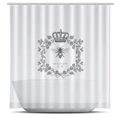 TUYO PRINT - Cortina de Baño Abeja Reina -