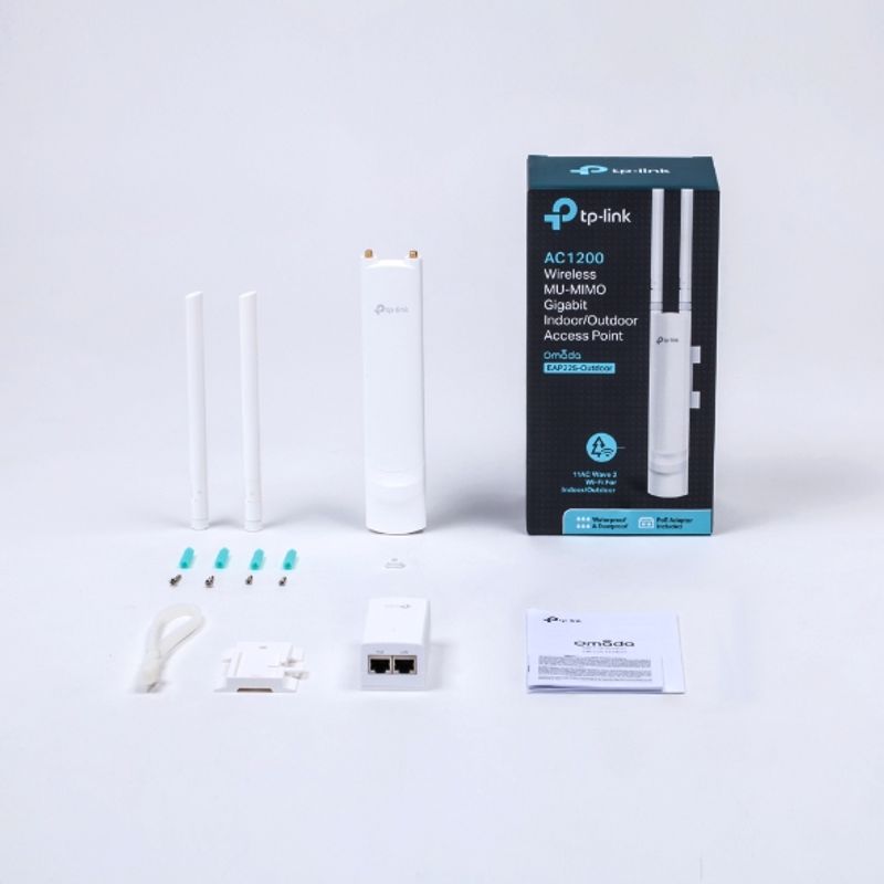 TP LINK - Punto de Acceso TP-Link EAP225-Outdoor Mesh MU-MIMO IP65 - Negro