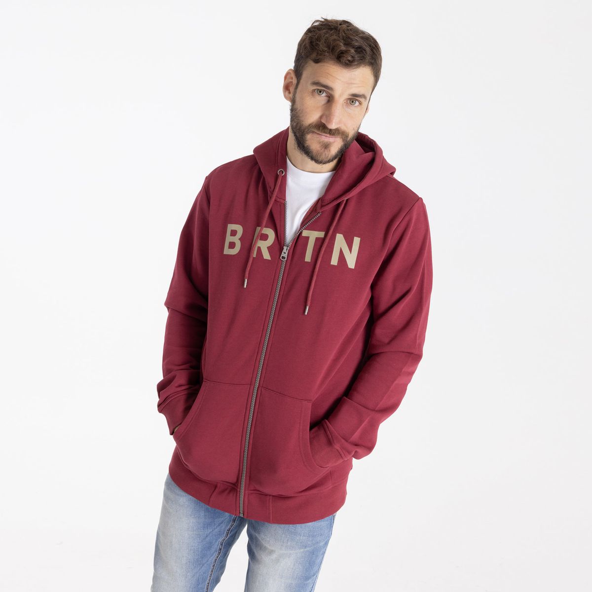 BURTON - Polerón con gorro Brtn Logo Rojo Hombre BURTON