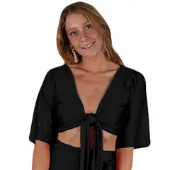 MARIA PASKARO - Peto Monaco Amarra Negro Lycra Dupont