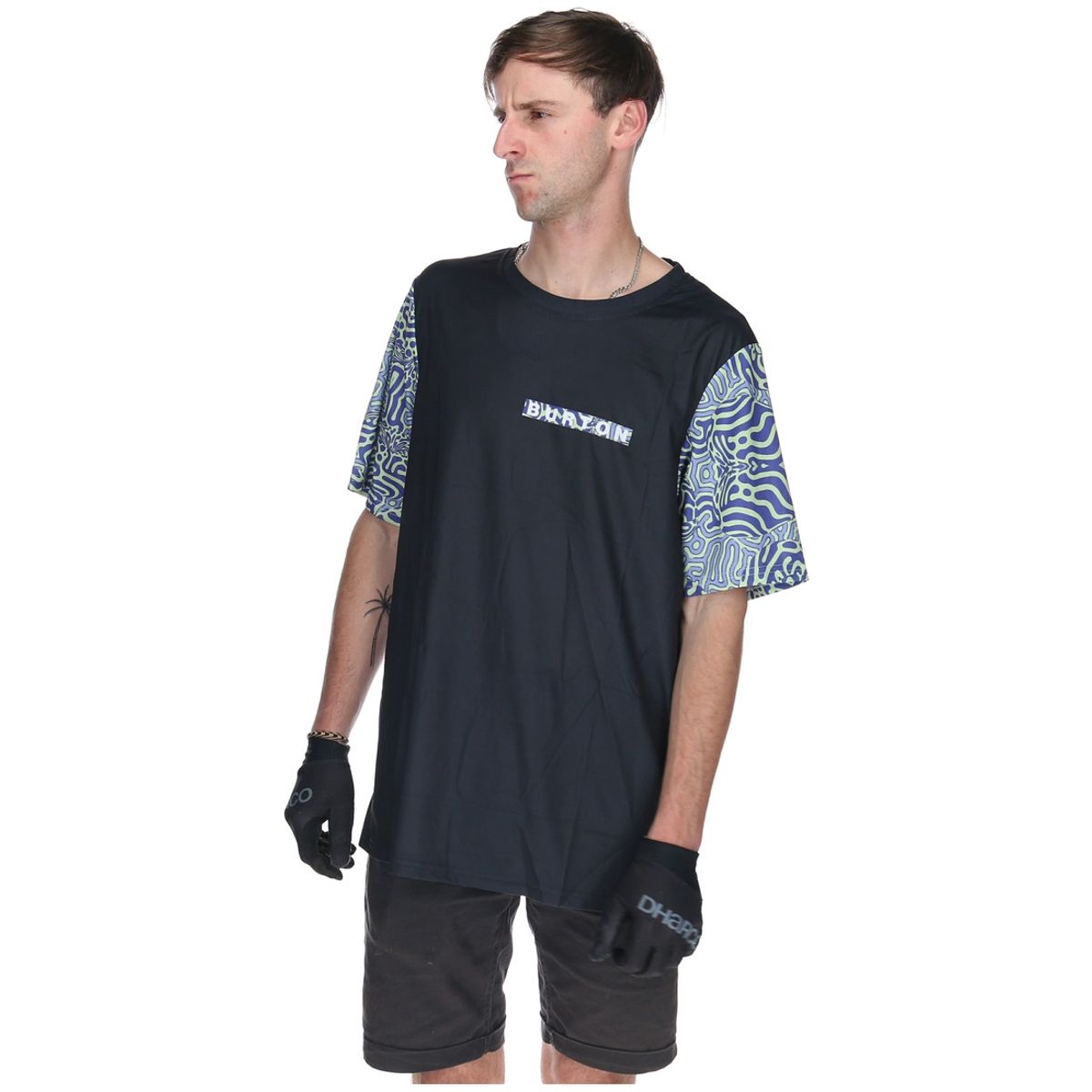 BURTON - Polera Manga Corta Mtb Half Printed Negro Hombre BURTON