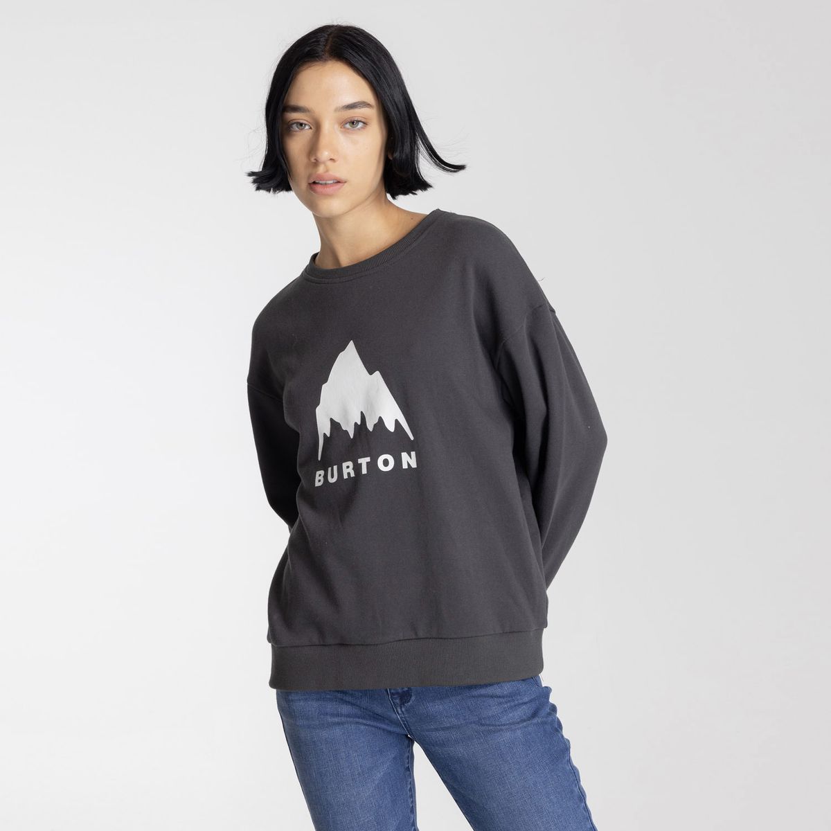 BURTON - Polerón Crew Ii Negro Mujer BURTON