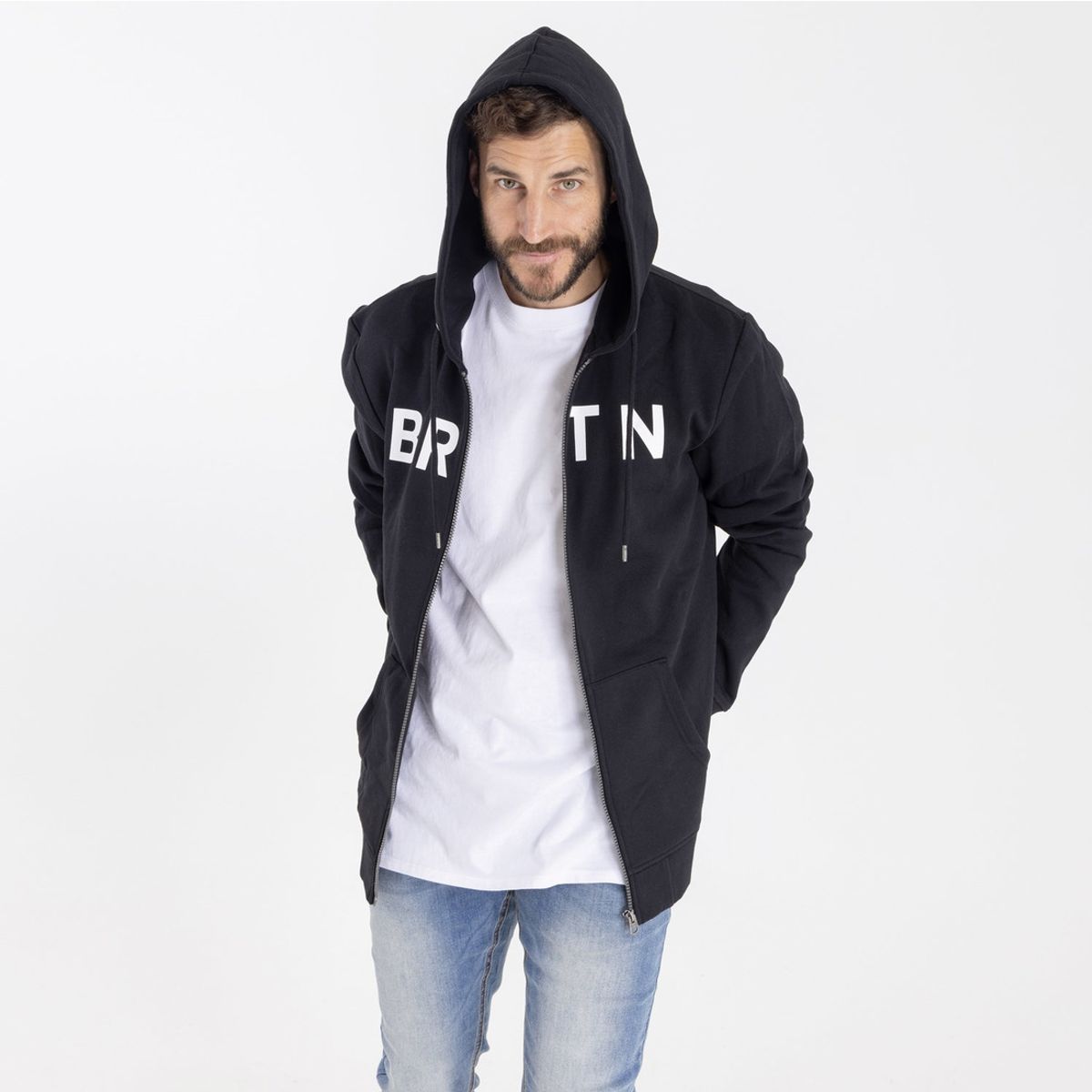 BURTON - Polerón con gorro Brtn Logo Negro Hombre BURTON