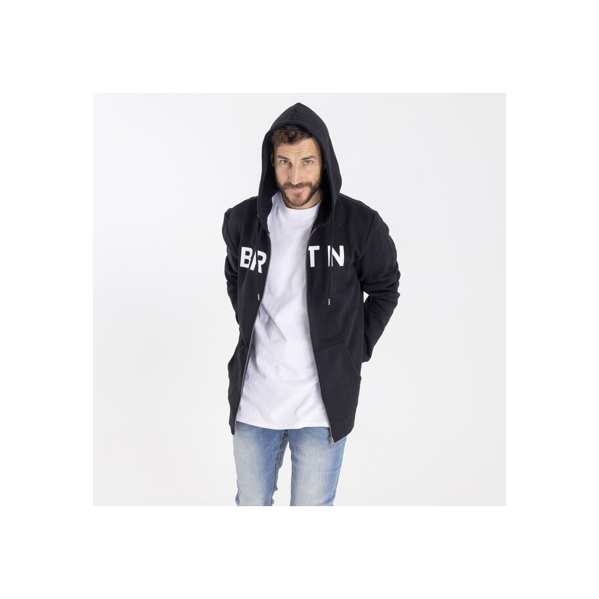 BURTON - Polerón con gorro Brtn Logo Negro Hombre BURTON