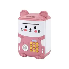 IMPORTCLICK - Alcancía Electrónica Caja Fuerte Infantil Portátil Rosado - Rosa