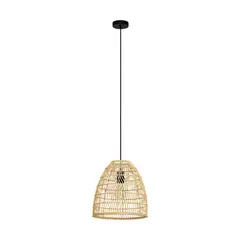 EGLO - Lámpara Colgante Ayesgarth Acero Negro DM1100 E27 1x40W IP20 Cd43866