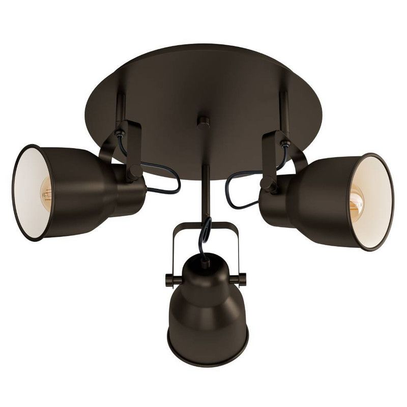 EGLO - Lámpara Foco E27 Mitchley Acero, Latón Oscuro, Crema 43388