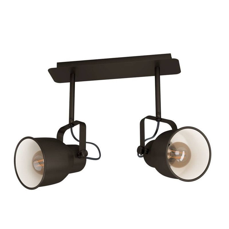 EGLO - Lámpara Foco Mitchley Acero Latón Oscuro Crema E27 2X40W Cod43386