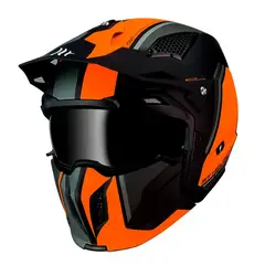 MT - Casco TR902X StreetFighter SV Twin C4 Naranja Fluor Mate