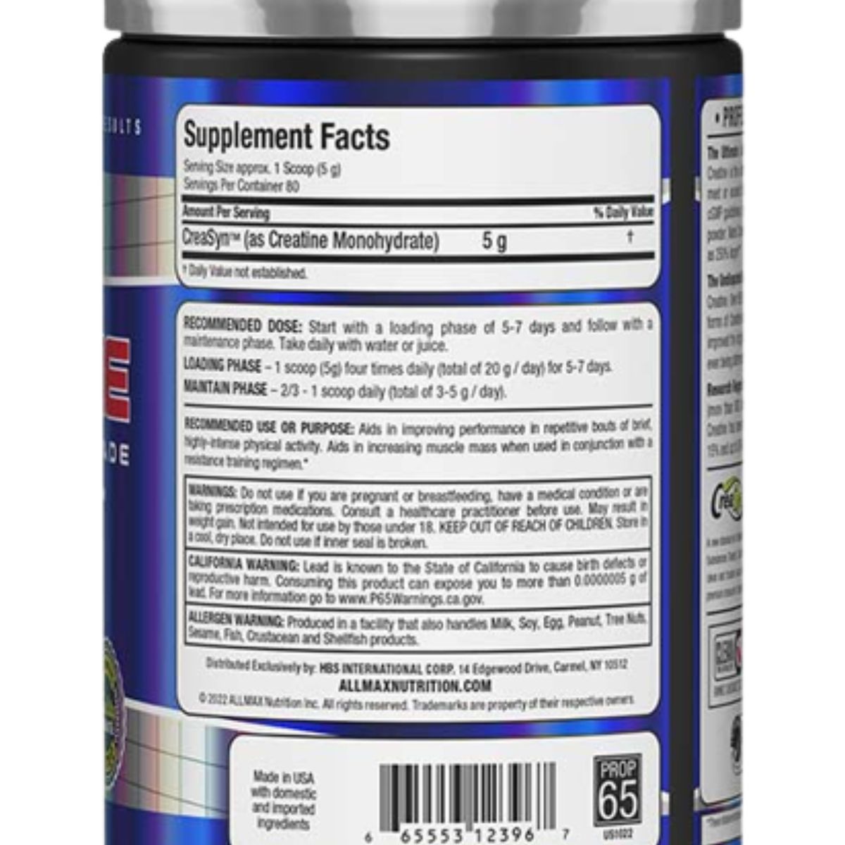 ALLMAX - Allmax Creatina 400 grs (80 servicios)