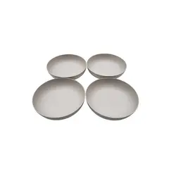 HOMEWELL - Set Platos Gris 1.1L (4u)