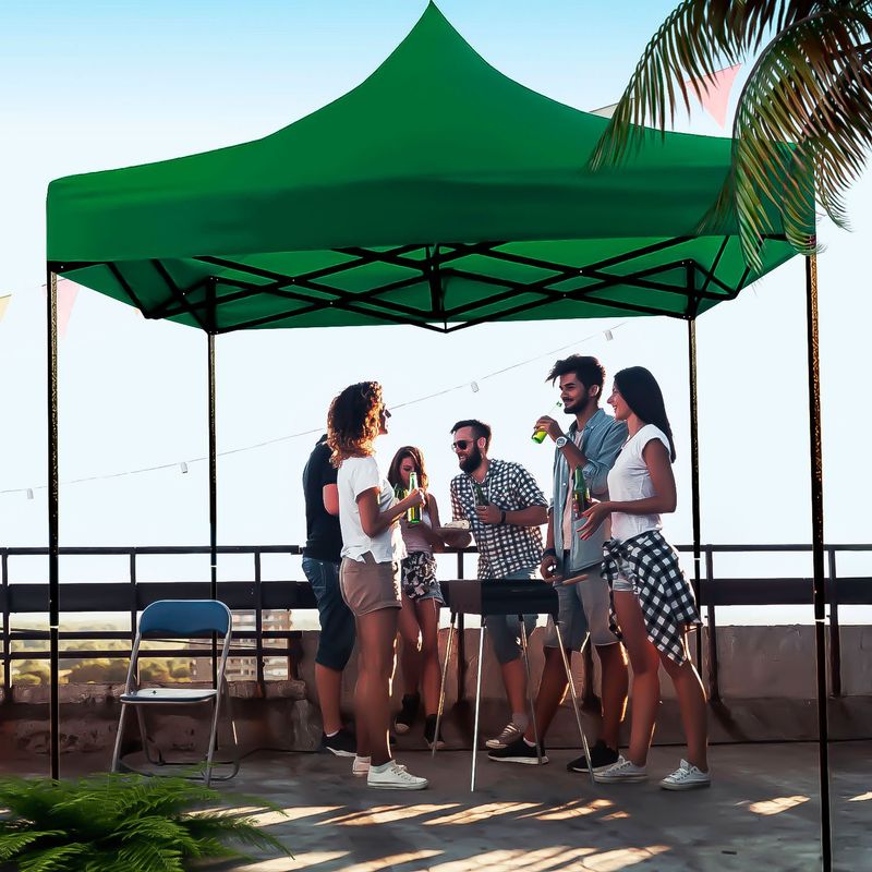 JARDIMEX - Toldo Plegable Jardimex 3x3 Carpa Impermeable Protección UV Verde