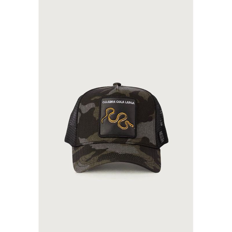 WILD LAMA - Jockey Culebra Cola Larga Algodón Orgánico Camo Negro