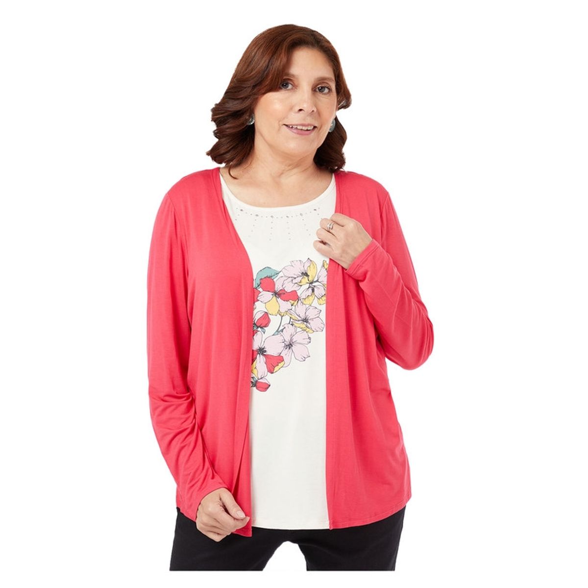 FASHION'S PARK - Polera Mujer Tipo Tapado Fucsia Oscuro Fashion's Park