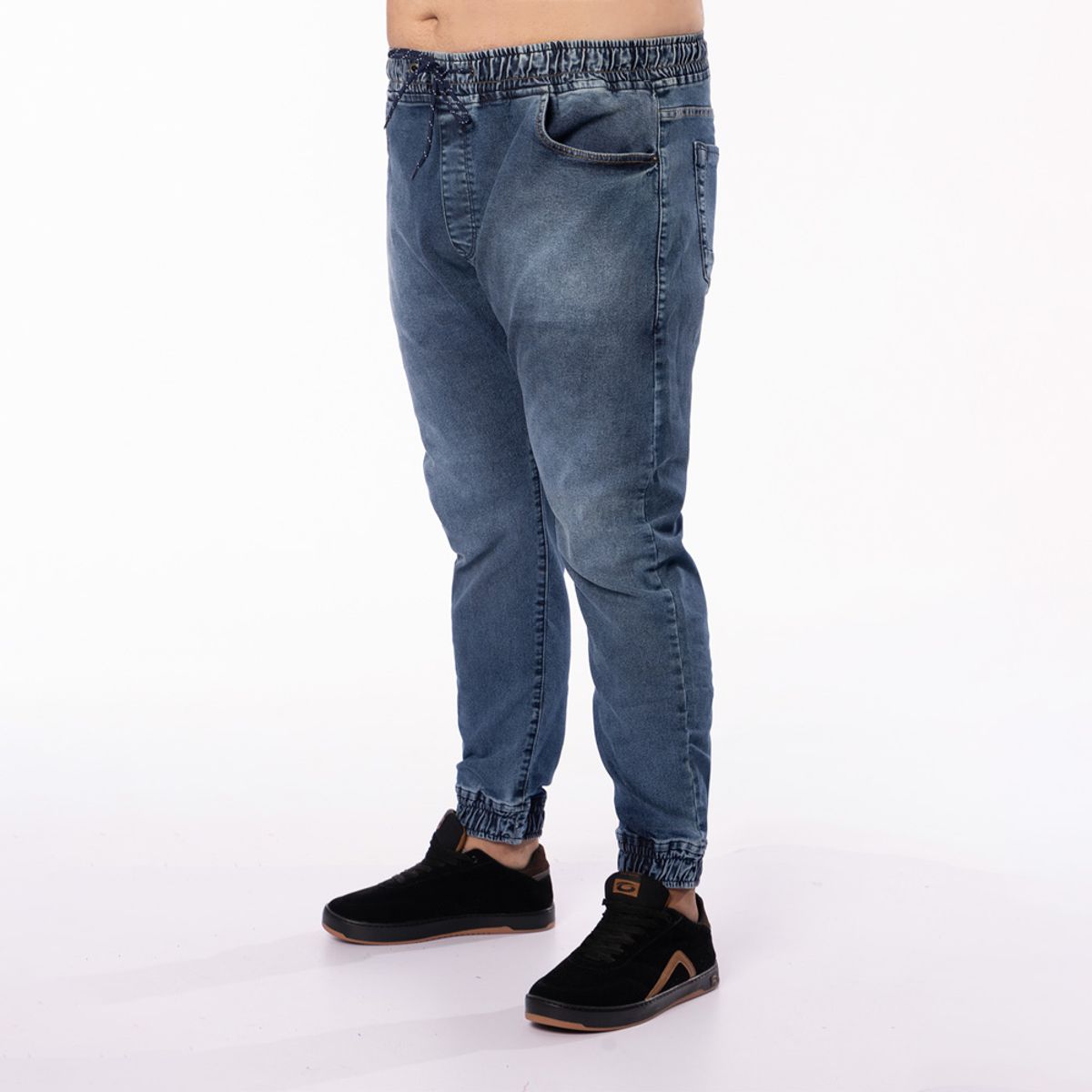 GANGSTER - Plus Pantalon Jogger Denim Azul