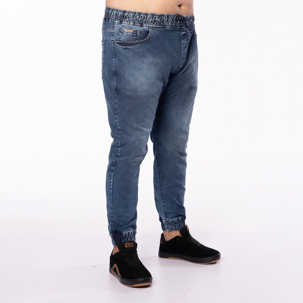 GANGSTER - Plus Pantalon Jogger Denim Azul